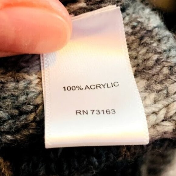 Neiman Marcus Cable Knit Stripe Turtle Neck Wrap Poncho Cape Winter Sweater - Picture 12 of 13